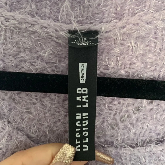 Design Lab Purple Fuzzy Sweater - Picture 4 of 5